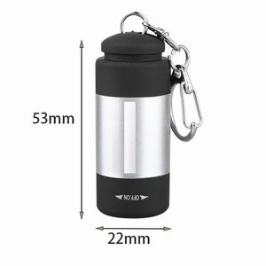 あきばお～ キーホルダ型 USBコンパクトライト シルバー