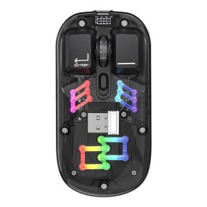 あきばお～ 透明マウス ワイヤレスマウス Bluetooth デュアルモード ブラック