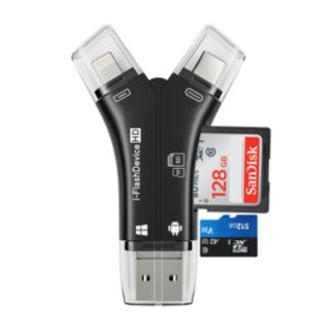 あきばお～ SD microSD マルチカードリーダー ブラック