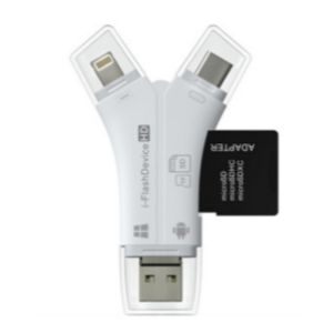 あきばお～ SD microSD マルチカードリーダー ホワイト