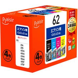 プレジール Plaisir プレジール PLE-E624P インク 4色パック 汎用品 Plaisir
