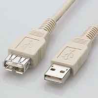 NB USBケーブル 延長 Aオス-Aメス 1m USB2-EXA1BG(ベージュ)