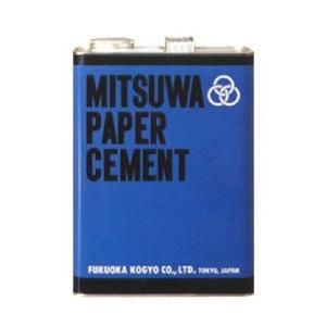 福岡工業 ミツワ ペーパーセメント Wコート 4L缶 3800ML 福岡工業
