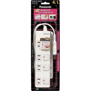 パナソニック Panasonic パナソニック WHS25249WP ザ タップZ ACアダプター対応 4コ Panasonic