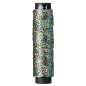 ルシアン LECIEN cosmo ルシアン にしきいと ラメ 錦 丸撚り 刺しゅう糸 20m巻 Col.4 虹色 にじいろ No.77 CS77-4 cosmo