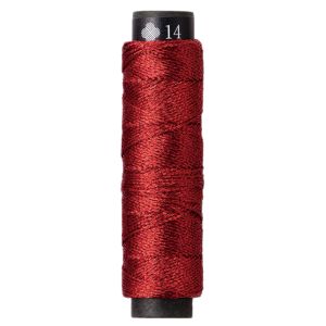 ルシアン LECIEN cosmo ルシアン にしきいと ラメ 錦 丸撚り 刺しゅう糸 20m巻 Col.14 茜 あかね No.77 CS77-14 cosmo