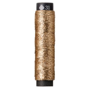 ルシアン LECIEN　cosmo ルシアン にしきいと ラメ 鏡 たすき撚り 刺しゅう糸 20m巻 Col.31 飴色 あめいろ No.77 CS77-31 cosmo