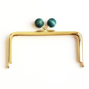 日本紐釦貿易 Nippon Chuko NBK からふる木玉口金 G 角型 コバルトブルー TYK2G-CB 日本紐釦貿易