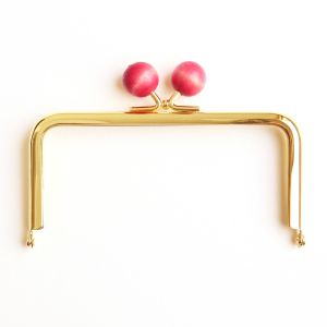 日本紐釦貿易 Nippon Chuko NBK からふる木玉口金 G 角型 ピンク TYK2G-P 日本紐釦貿易