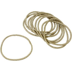 日本紐釦貿易 Nippon Chuko NBK リングゴム ラメ 10本 中 φ3mm×5cm ゴールド F10-RMG 日本紐釦貿易