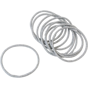 日本紐釦貿易 Nippon Chuko NBK リングゴム ラメ 10本 中 φ3mm×5cm シルバー F10-RMS 日本紐釦貿易