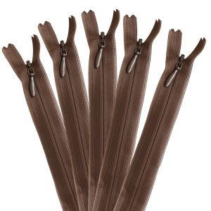 YKK YKK コンシールファスナー 22cm 5本入 col.568 茶 KS22-568