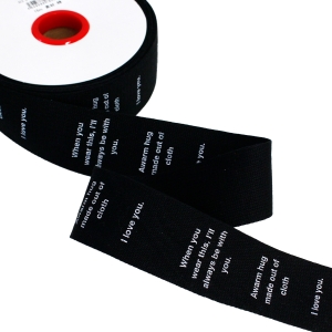 日本紐釦貿易 Nippon Chuko NBK ミニマルデザイン ロゴテープ コットン 巾約40mm 15m巻 ブラック KLT2-1 日本紐釦貿易