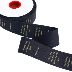 日本紐釦貿易 Nippon Chuko NBK ミニマルデザイン ロゴテープ コットン 巾約40mm 15m巻 グレー KLT2-3 日本紐釦貿易