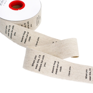 日本紐釦貿易 Nippon Chuko NBK ミニマルデザイン ロゴテープ コットン 巾約40mm 15m巻 生成 KLT2-7 日本紐釦貿易