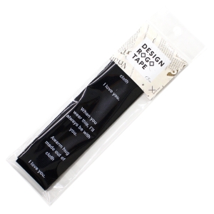 日本紐釦貿易 Nippon Chuko NBK ミニマルデザイン ロゴテープ コットン 巾約40mm 1.5mカット ブラック KLT102-1 日本紐釦貿易