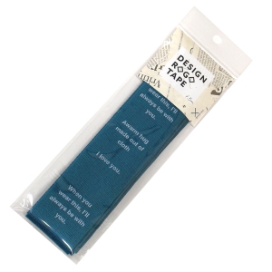 日本紐釦貿易 Nippon Chuko NBK ミニマルデザイン ロゴテープ コットン 巾約40mm 1.5mカット ブルー KLT102-5 日本紐釦貿易