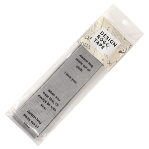 日本紐釦貿易 Nippon Chuko NBK ミニマルデザイン ロゴテープ コットン 巾約40mm 1.5mカット ライトグレー KLT102-6 日本紐釦貿易