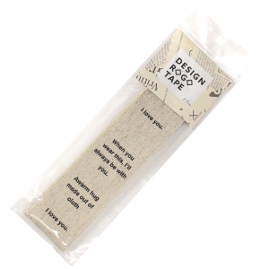 日本紐釦貿易 Nippon Chuko NBK ミニマルデザイン ロゴテープ コットン 巾約40mm 1.5mカット 生成 KLT102-7 日本紐釦貿易