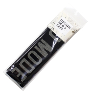 日本紐釦貿易 Nippon Chuko NBK 広幅 モードデザイン ロゴテープ コットン 巾約50mm 1.5mカット ブラック KLT103-1 日本紐釦貿易