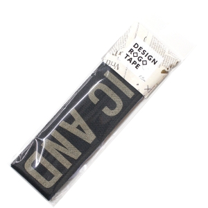 日本紐釦貿易 Nippon Chuko NBK 広幅 モードデザイン ロゴテープ コットン 巾約50mm 1.5mカット グレー KLT103-2 日本紐釦貿易