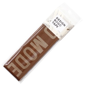 日本紐釦貿易 Nippon Chuko NBK 広幅 モードデザイン ロゴテープ コットン 巾約50mm 1.5mカット ブラウン KLT103-3 日本紐釦貿易