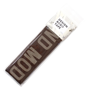 日本紐釦貿易 Nippon Chuko NBK 広幅 モードデザイン ロゴテープ コットン 巾約50mm 1.5mカット ダークブラウン KLT103-4 日本紐釦貿易