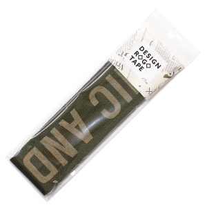 日本紐釦貿易 Nippon Chuko NBK 広幅 モードデザイン ロゴテープ コットン 巾約50mm 1.5mカット カーキ KLT103-5 日本紐釦貿易