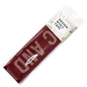 日本紐釦貿易 Nippon Chuko NBK 広幅 モードデザイン ロゴテープ コットン 巾約50mm 1.5mカット エンジ KLT103-6 日本紐釦貿易