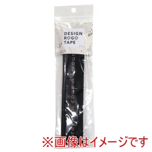 日本紐釦貿易 Nippon Chuko 日本紐釦貿易 フレンチロゴデザインテープ 巾約30mm 1.5mカット ブラック KLT105-1