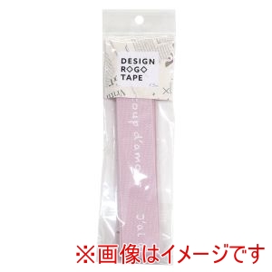 日本紐釦貿易 Nippon Chuko 日本紐釦貿易 フレンチロゴデザインテープ 巾約30mm 1.5mカット ライトピンク KLT105-4