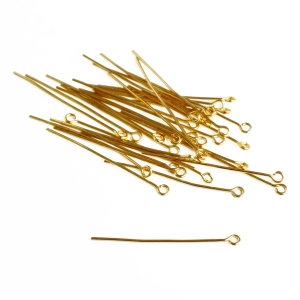 日本紐釦貿易 Nippon Chuko NBK 9ピン 0.7×30mm 約100本入 ゴールド A12-34 日本紐釦貿易