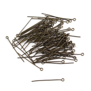 日本紐釦貿易 Nippon Chuko NBK 9ピン 0.7×30mm 約100本入 アンティークゴールド A12-35 日本紐釦貿易