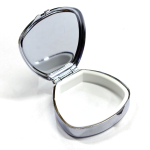 日本紐釦貿易 Nippon Chuko NBK ピルケース 貝型 鏡なし W50×H50mm シルバー A8-34 日本紐釦貿易