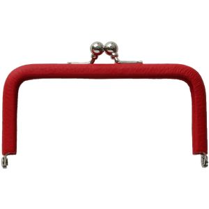 日本紐釦貿易 Nippon Chuko NBK レザーフレーム口金 レッド TAK1-R 日本紐釦貿易