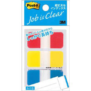 スリーエム 3M スリーエム 3M 686S-1 ポストイット ジョーブ 超丈夫なインデックス 40x18mm 混色 10枚x3