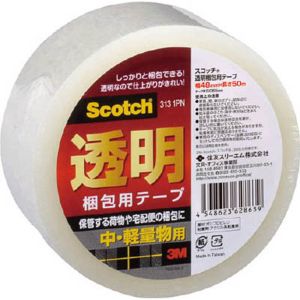 スリーエム 3M スリーエム 3M 313 1PN スコッチ 透明梱包用テープ 48mm x 50m