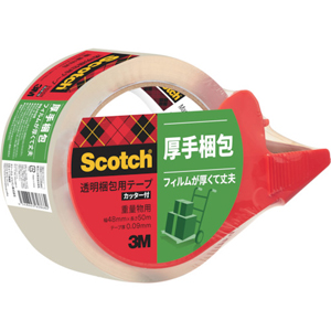 スリーエム 3M スリーエム 3M 315DSN スコッチ 透明梱包用テープ カッター付 48mm x 50m