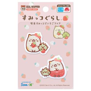いろはism いろはism すみっコぐらし シールワッペン 喫茶すみっコでいちごフェア ねこ SU601 SU42