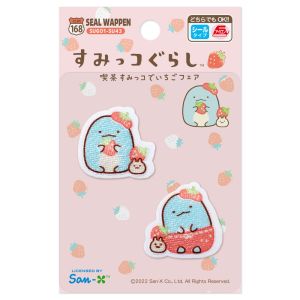 いろはism いろはism すみっコぐらし シールワッペン 喫茶すみっコでいちごフェア とかげ SU601 SU43