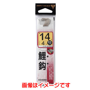 がまかつ Gamakatsu がまかつ 糸付 鯉鈎 茶 18号 ハリス 6 11-158