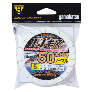 がまかつ Gamakatsu がまかつ F1キス50本仕掛 6号 ハリス 1 N-133 45343