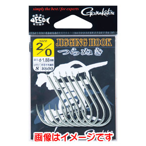 がまかつ Gamakatsu がまかつ ジギングフック 貫 つらぬき 銀 3/0号 68-428