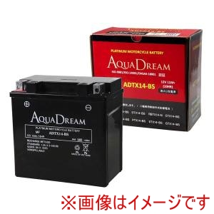 AQUA DREAM AQUA DREAM AD-ADTX14-BS バイク用バッテリー PLATINUM Motorcycle Battery メーカー直送 代引不可 北海道沖縄離島不可