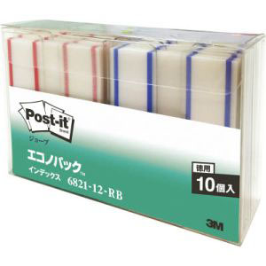 スリーエム 3M スリーエム 3M 6821-12-RB まとめ買い ポスト イット インデックス 44×50mm 250枚×2色
