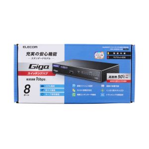 ELECOM エレコム エレコム EHC-G08MN4-HJB Giga対応8ポートスイッチ 金属筐体/電源内蔵