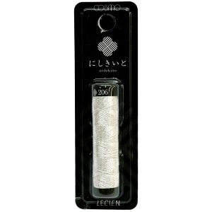 ルシアン LECIEN cosmo ルシアン にしきいと ラメ 発泡水 たすき撚り 刺しゅう糸 20m巻 Col.206 雪原 せつげん No.77 CS77-206 cosmo