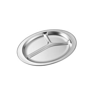 赤川器物製作所 赤川器物 3ツ割 ランチ プレート 12インチ ミラー仕様 18-8