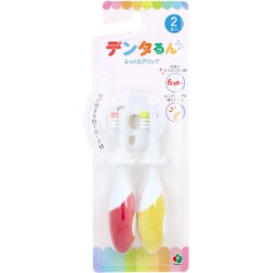 オールウェイズ オールウェイズ デンタるん ふっくらグリップ 6ヵ月から レッド+イエロー 2本入