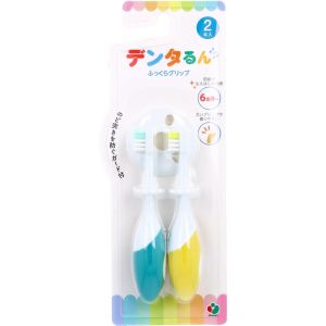 オールウェイズ オールウェイズ デンタるん ふっくらグリップ 6ヵ月から グリーン+イエロー 2本入